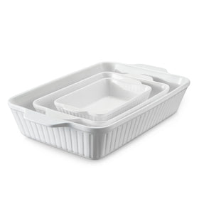 DOWAN ceramic baking dish large ready for roasting with heat-safe performance.