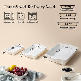 DOWAN ceramic baking dish medium ideal for casseroles and easy serving.