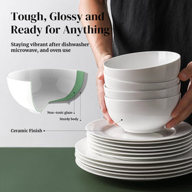 Close-up of DOWAN glaze highlights quality and finish.