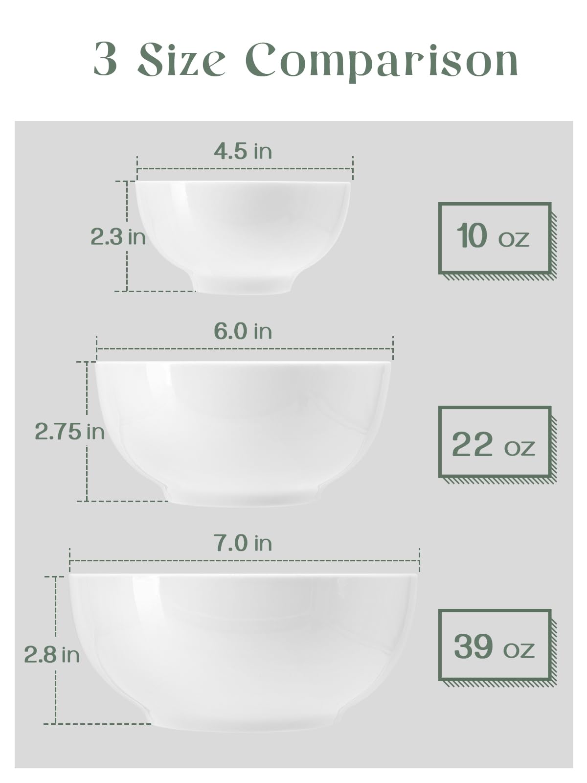 DOWAN chip-resistant ceramic bowls endure busy routines.