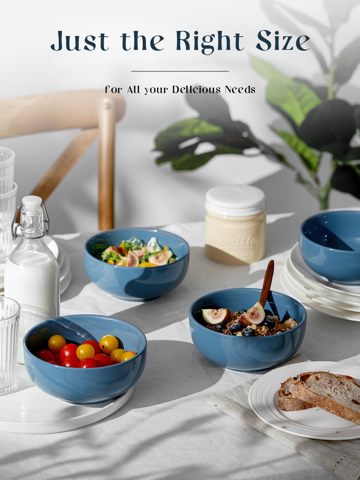 DOWAN chip-resistant porcelain bowls — durable everyday use.