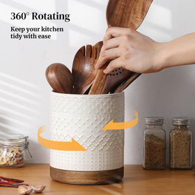 DOWAN countertop organizer keeps utensils within reach and clutter-free.