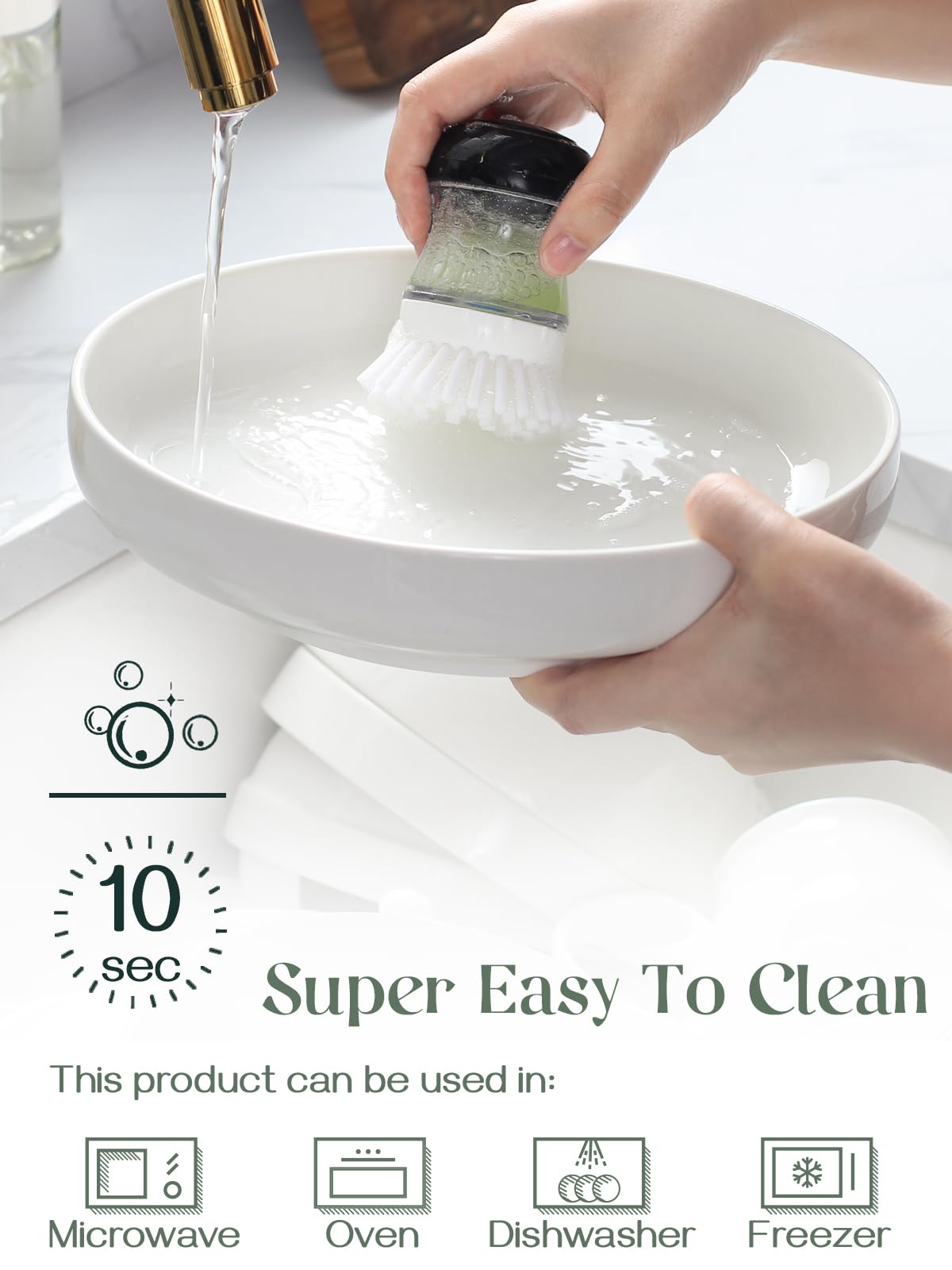 DOWAN cream-white serving dishes with large capacity for pasta or tacos