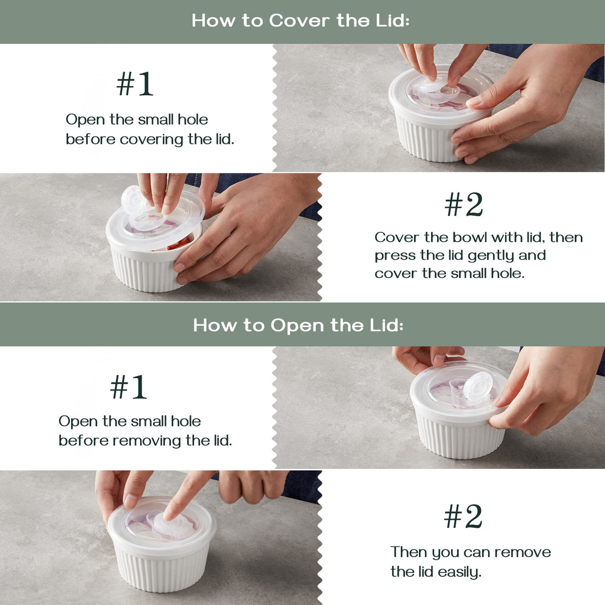 DOWAN dishwasher-safe ramekins simplify cleanup after baking sessions.