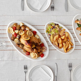 Dowan dishwasher-safe plate cleans up quickly after entertaining