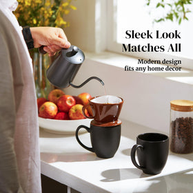 DOWAN elegant black-glaze mugs suitable for gifting.