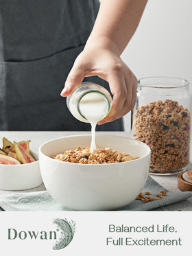 DOWAN elegant bow-design bowls are comfortable to hold during everyday dining.