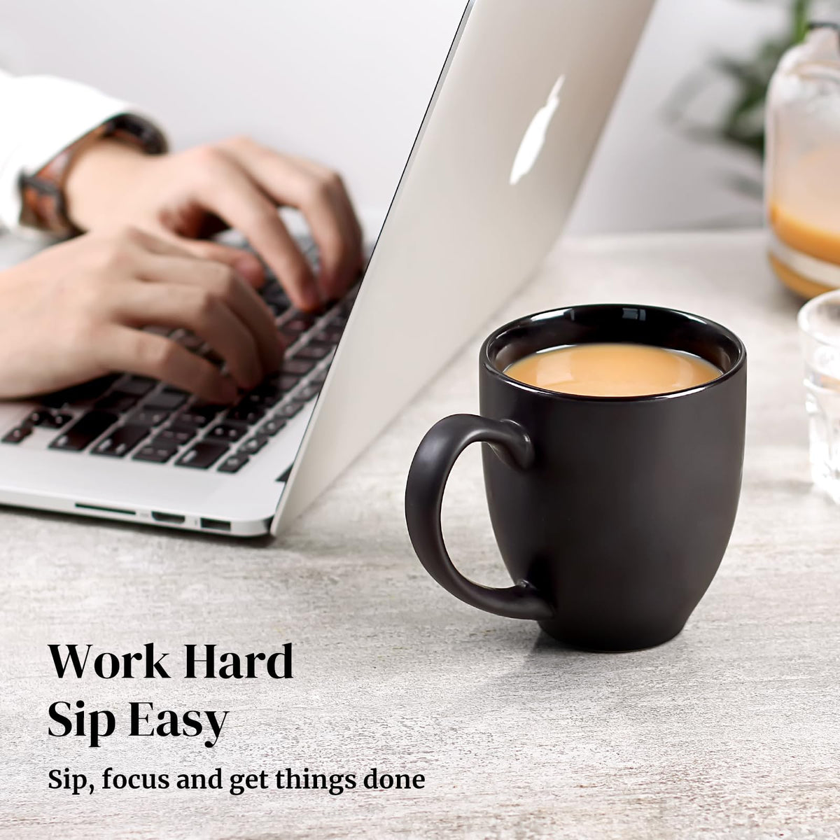 DOWAN 16oz mugs ideal for home office or kitchen décor.