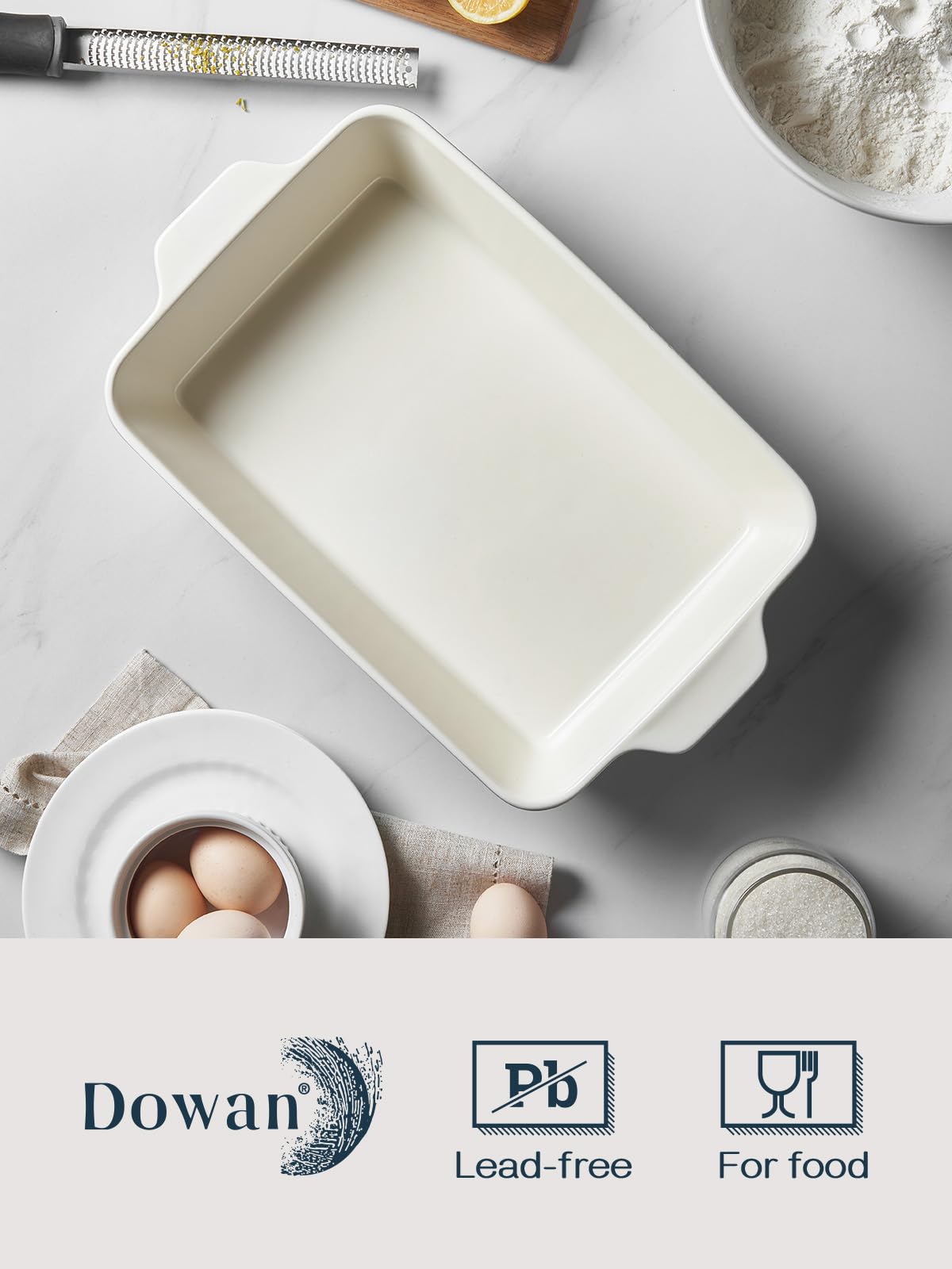 Blue kitchen bake dish from DOWAN for elevated presentation