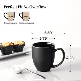 DOWAN large-handle mug 16oz for hot coffee or tea, comfortable grip.