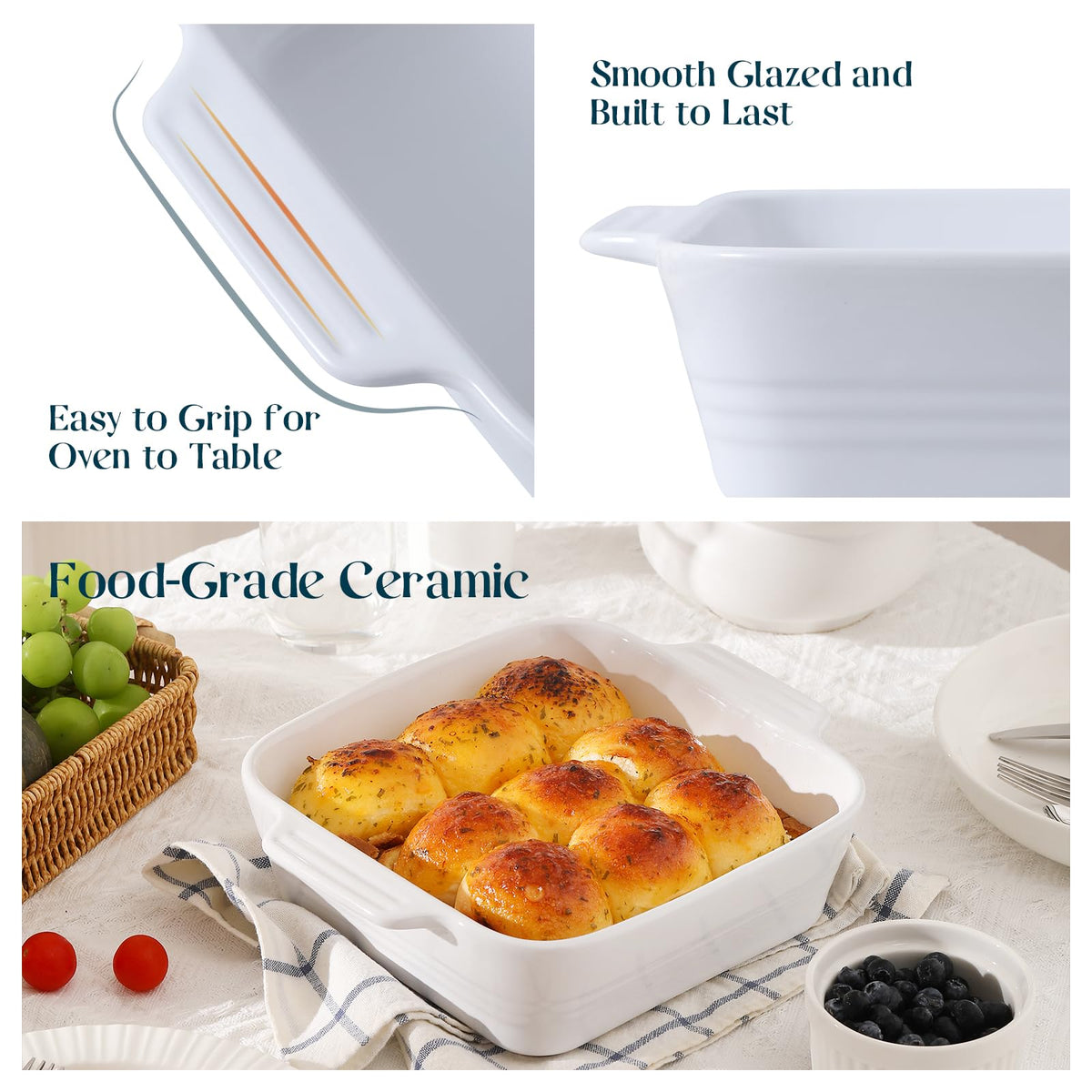 DOWAN lasagna baked in 8x8 square dish