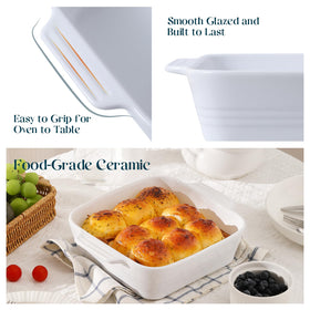 DOWAN lasagna baked in 8x8 square dish