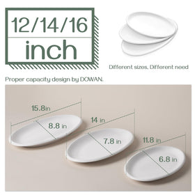 Dowan medium oval serving platter fits sushi and sides with balanced design