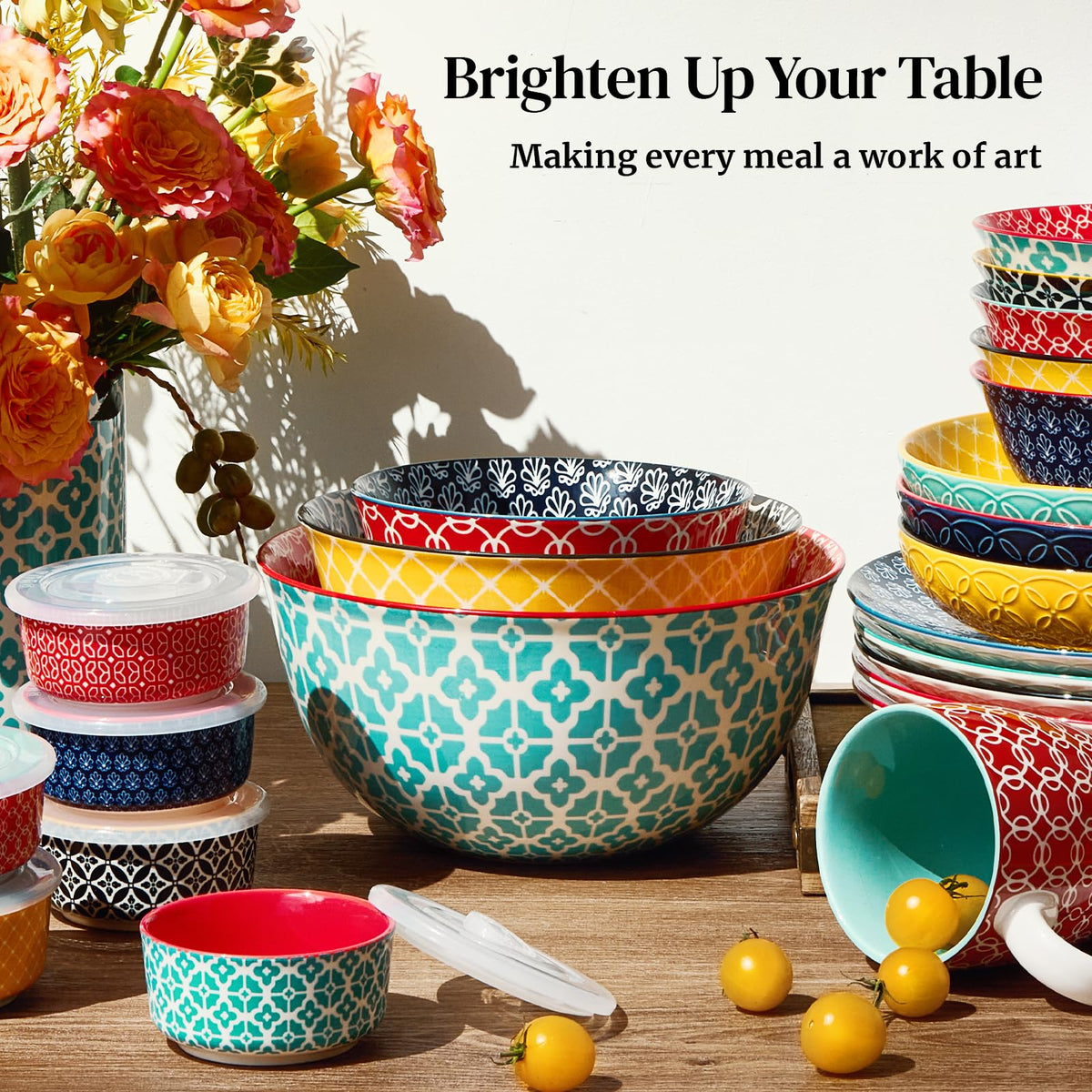 DOWAN mixing bowls are dishwasher safe for easy cleanup.