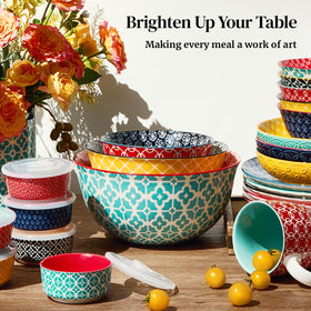 DOWAN mixing bowls are dishwasher safe for easy cleanup.
