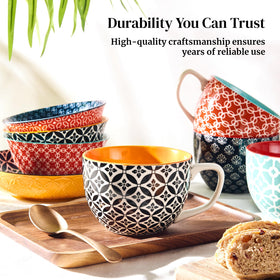 DOWAN Mosaian mug in kitchen showing versatility for coffee and cereal