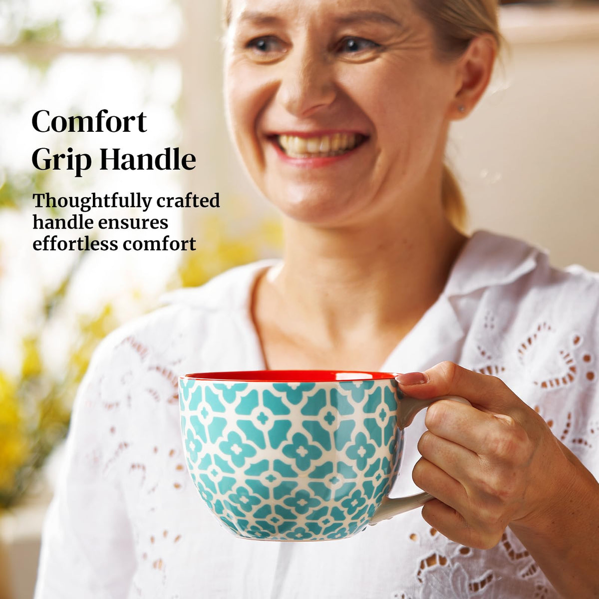 DOWAN Mosaian mug microwave-safe reheating capability