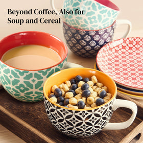 DOWAN Mosaian mug side profile with generous 24oz capacity