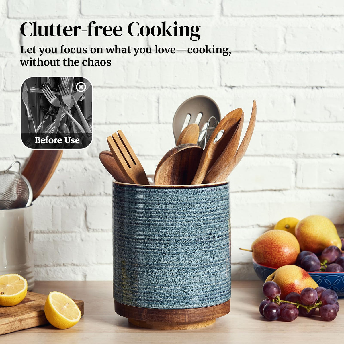 DOWAN versatile kitchen holder used as decor and utensil organizer