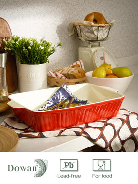 DOWAN oven-safe bakeware withstands up to 500°F for versatile cooking.