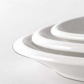 Dowan oven-safe porcelain platter withstands oven heat for warm servings