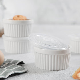 DOWAN oven-safe ramekins enhance table presentation from oven to table.