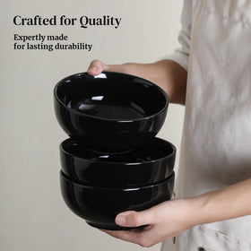 Protective packaging helps ensure bowls arrive chip-free.