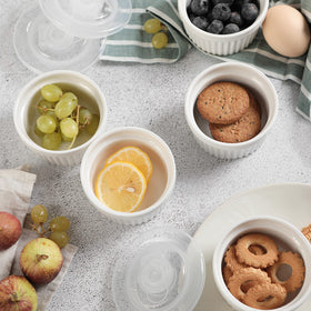 DOWAN ramekins with lids suitable for leftovers and lunch on the go.