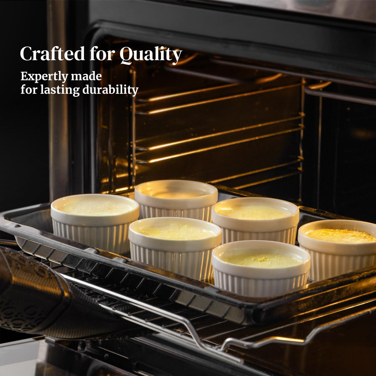 DOWAN ramekins classic-soft-white, timeless design elevates dining presentations.