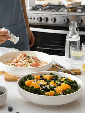DOWAN salad, pasta, and taco serving bowls for versatile entertaining