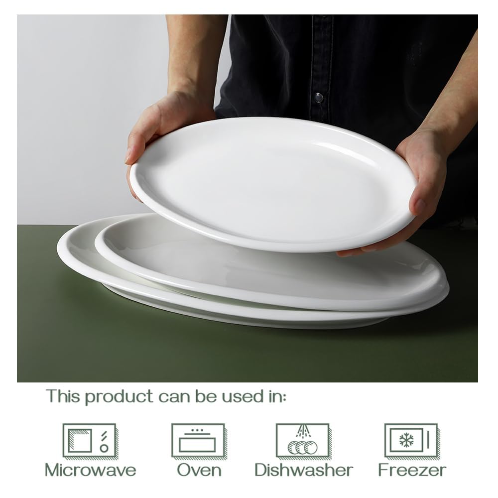 Dowan small oval serving platter for desserts and fruit attractively