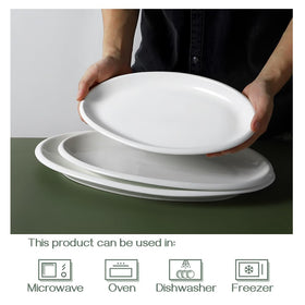 Dowan small oval serving platter for desserts and fruit attractively