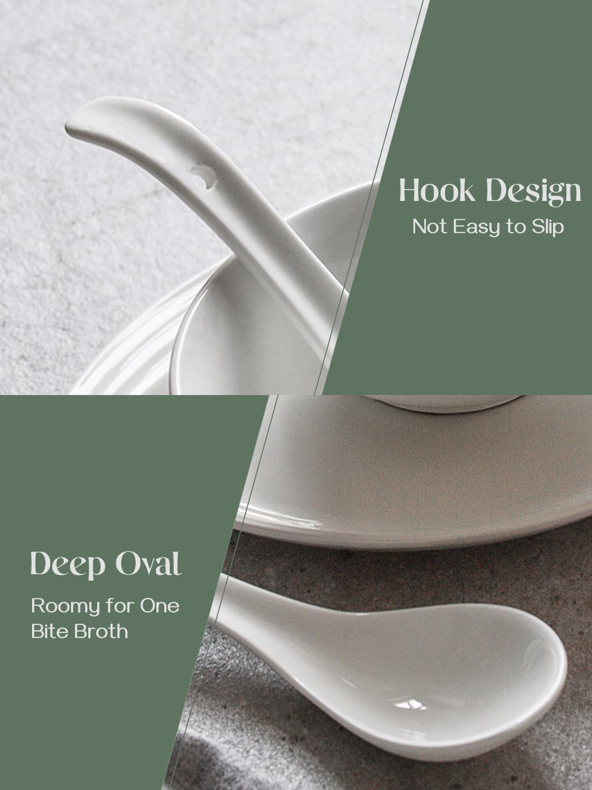 DOWAN versatile spoon for soups, noodles, and condiments.