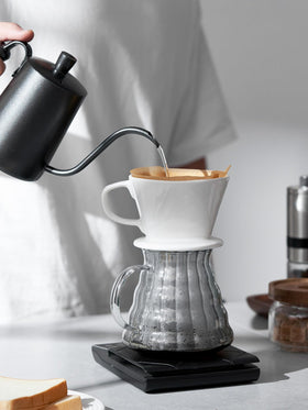 Dowan three-hole pour over design emphasizes concentrated extraction for better flavor.