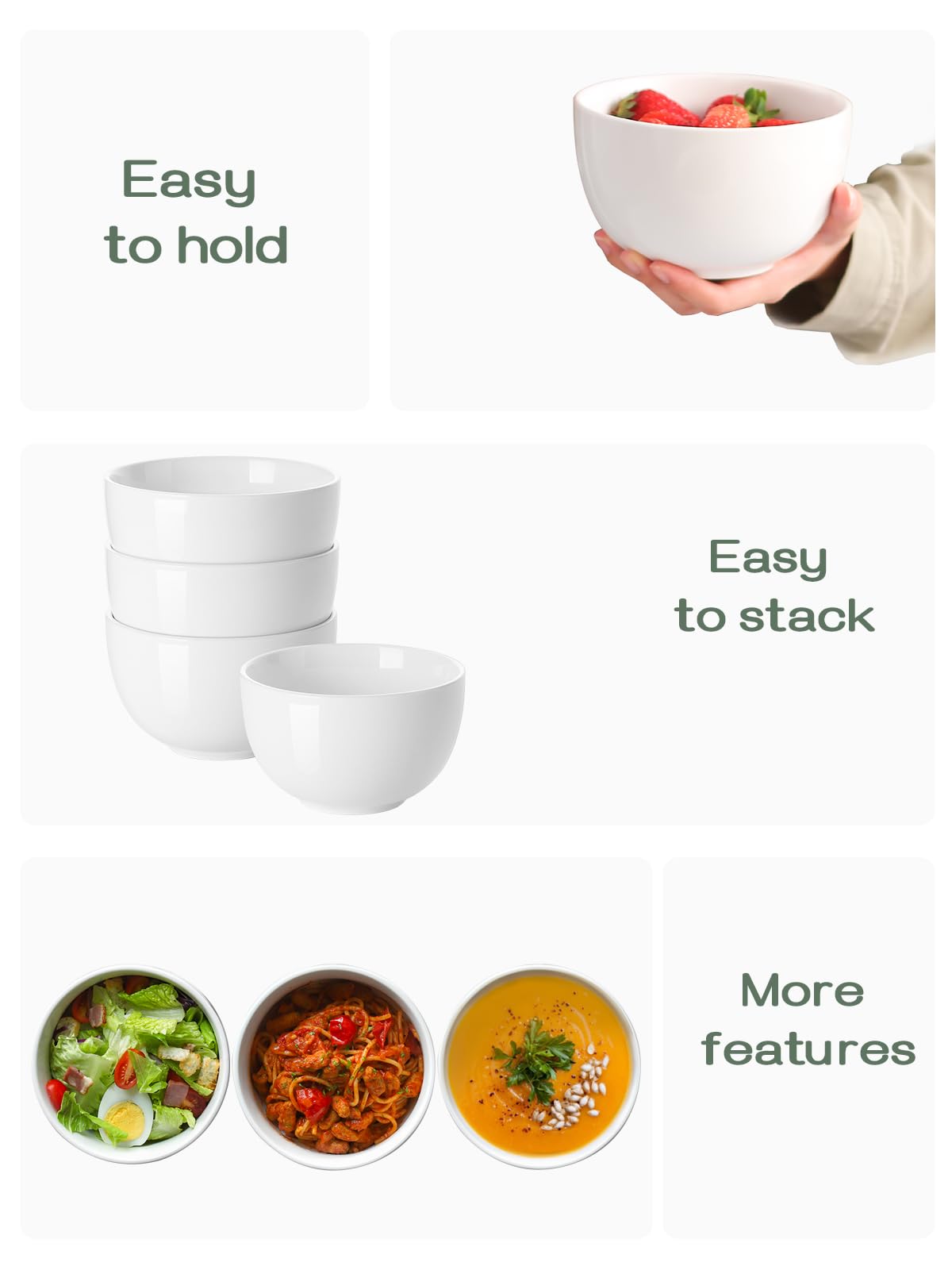 DOWAN top-grade porcelain is microwave and dishwasher safe for busy kitchens.