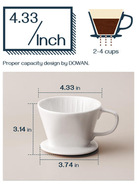 Dowan V-shaped conical design image highlights extended contact time with water.