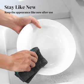 Durable porcelain resists chips for long-lasting kitchenware.