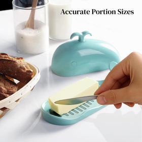 DOWAN Whale Butter Dish interior leaves room for a knife.