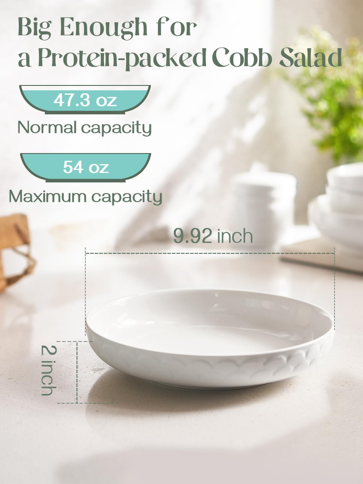 DOWAN pasta bowl with textured wave design for everyday meals