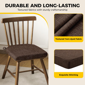 Downluxe back view demonstrates generous padding from top to seat for long use.