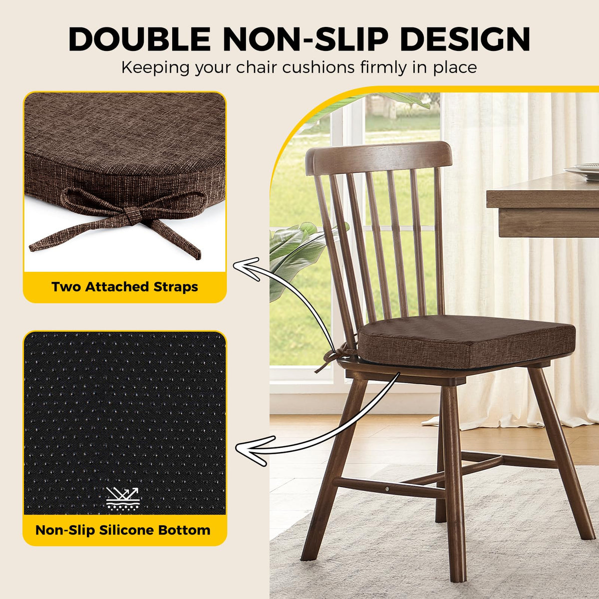 Downluxe foam detail emphasizes high-density fill supporting back area for comfortable seating.