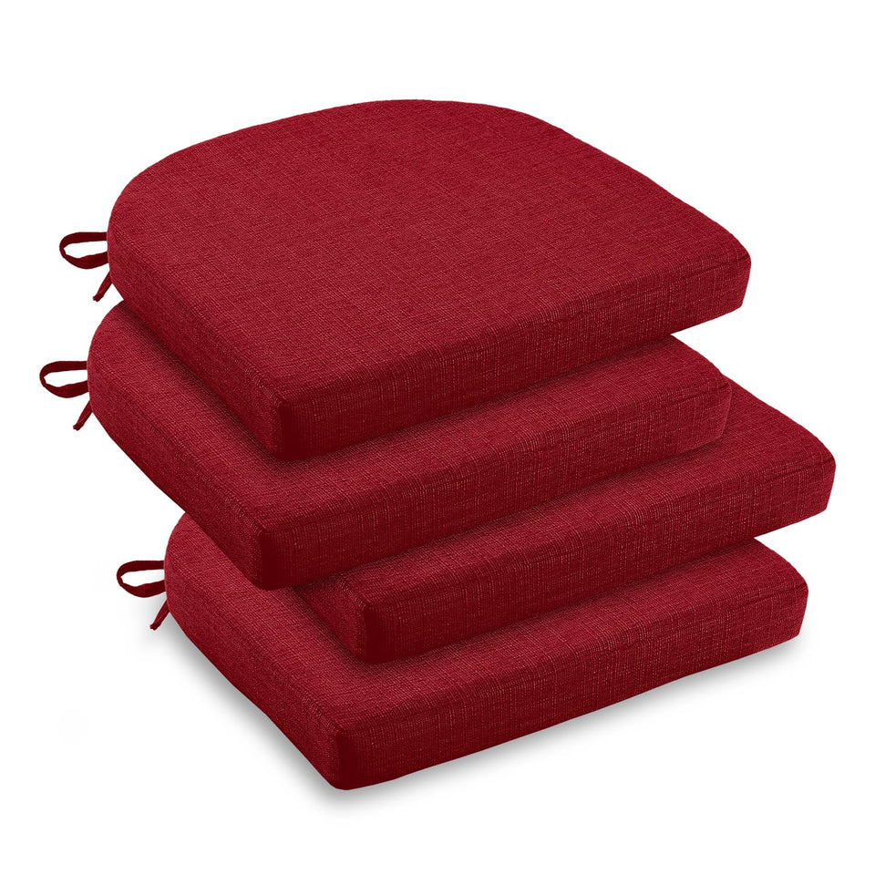 Downluxe red chair cushions for dining chairs, enhanced daily comfort.