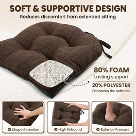 Downluxe cushions with attached ties ensure a secure fit