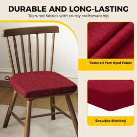 Versatile chair pads suit dining, living, and workspaces.