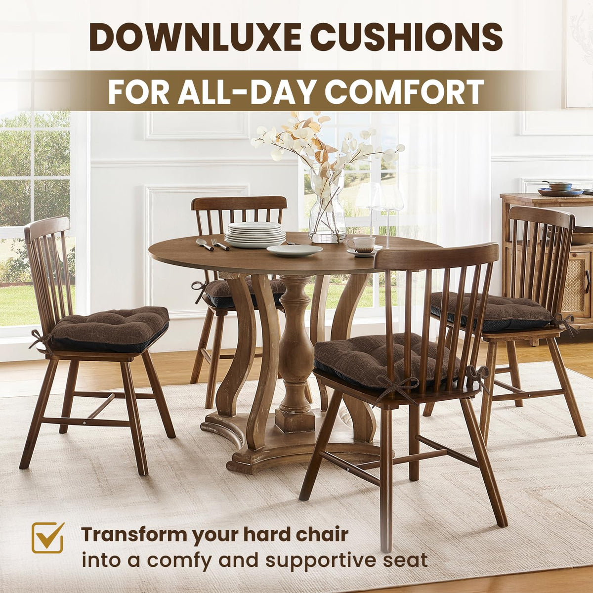 Easy care wipe-clean microfiber covers from Downluxe