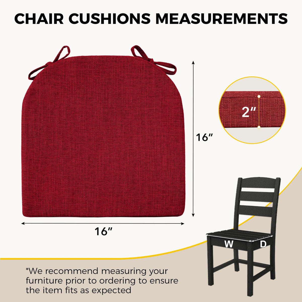 Downluxe soft textured foam cushion with comfortable support during meals.