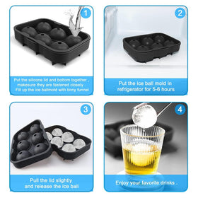 DOXISHRUKY whiskey cocktails ice ball mold chills drinks evenly.