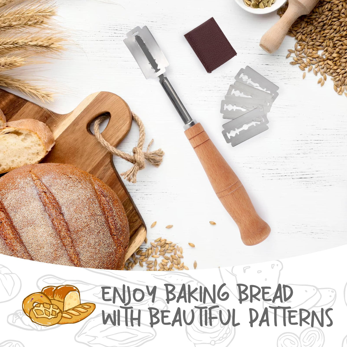 DOYOLLA bread lame set for precise scoring of loaves