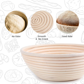 DOYOLLA liner included for clean dough handling and easy release