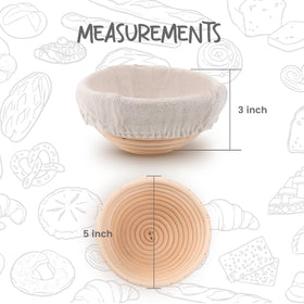 DOYOLLA bread proofing basket in use on a flour-dusted surface